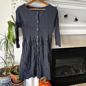 Gudrun Sjoden Black Linen A-line  Dress